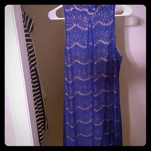 Blue lace dress